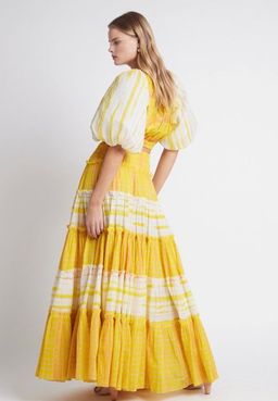 Aje Wilderness Tiered Cotton Maxi Skirt Size 8 for rent on The Volte - image 3
