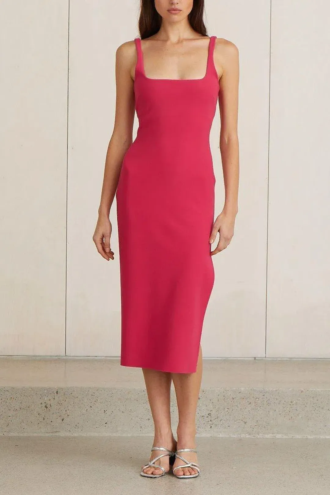 Bec and Bridge Valentine Midi Dress Pink Size 8 for rent on The Volte - main image