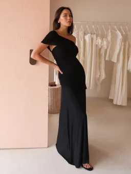 By Nicola - Fiesta Off Shoulder Maxi Dress in Black - Size 14 for rent on The Volte - image 7