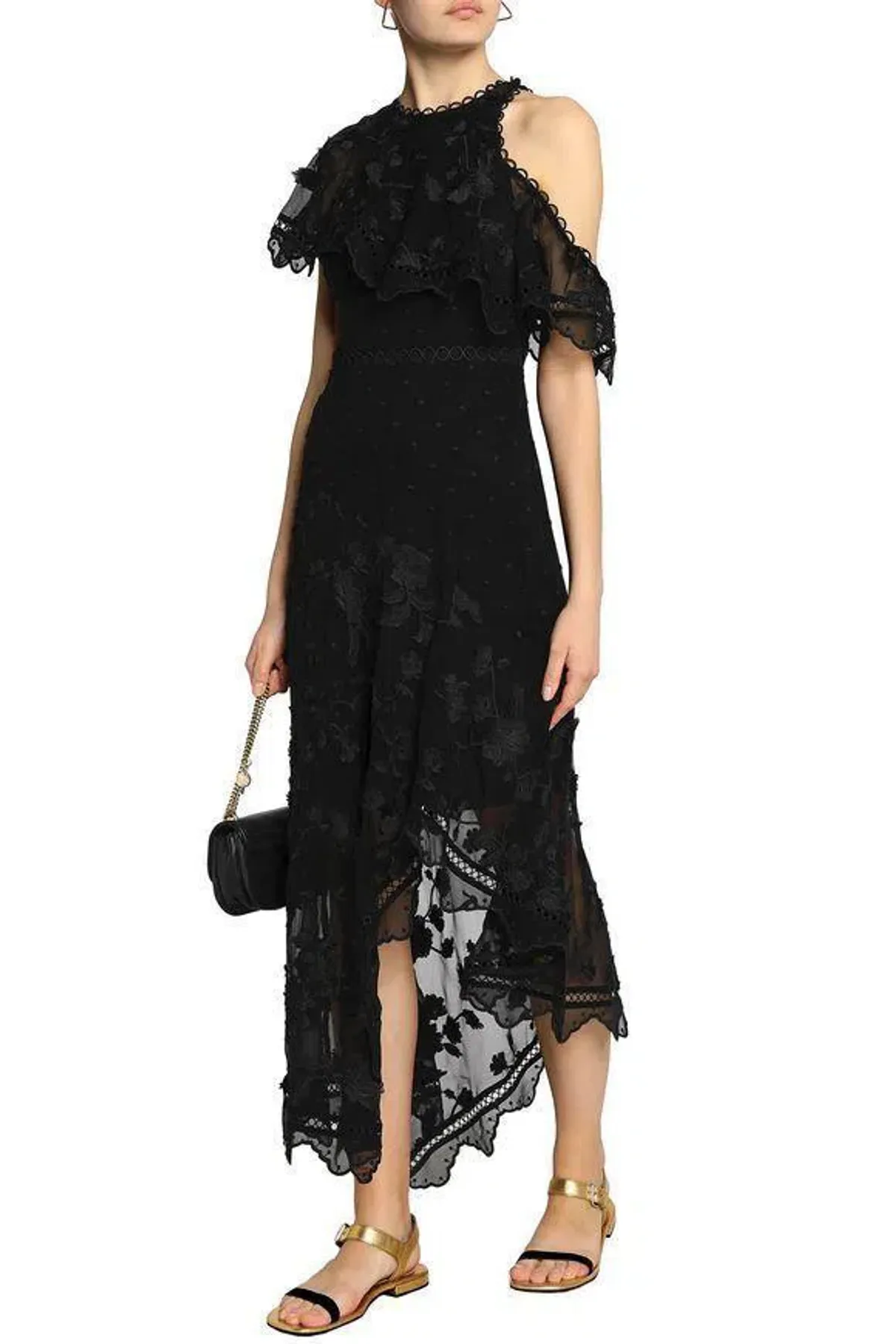 NEEDLE & THREAD Marie Embellished Black Gown Size 8 - Image 2
