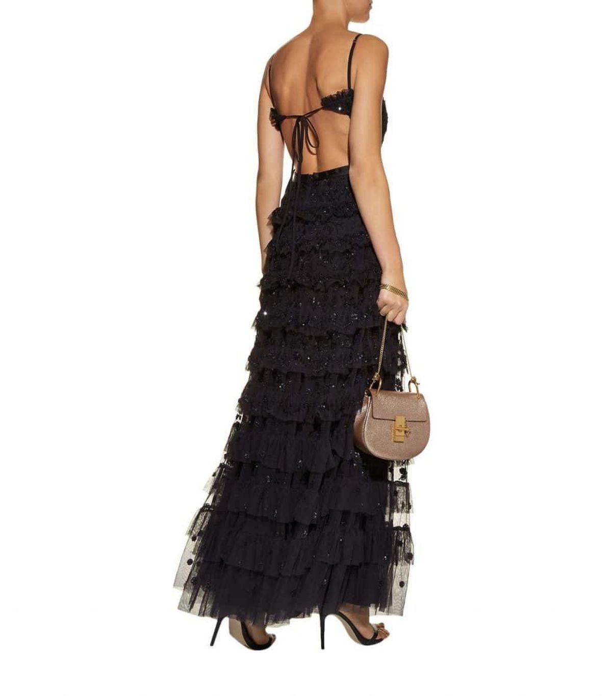 Needle and Thread Marie Embellished Black Gown Size 8 - Image 3
