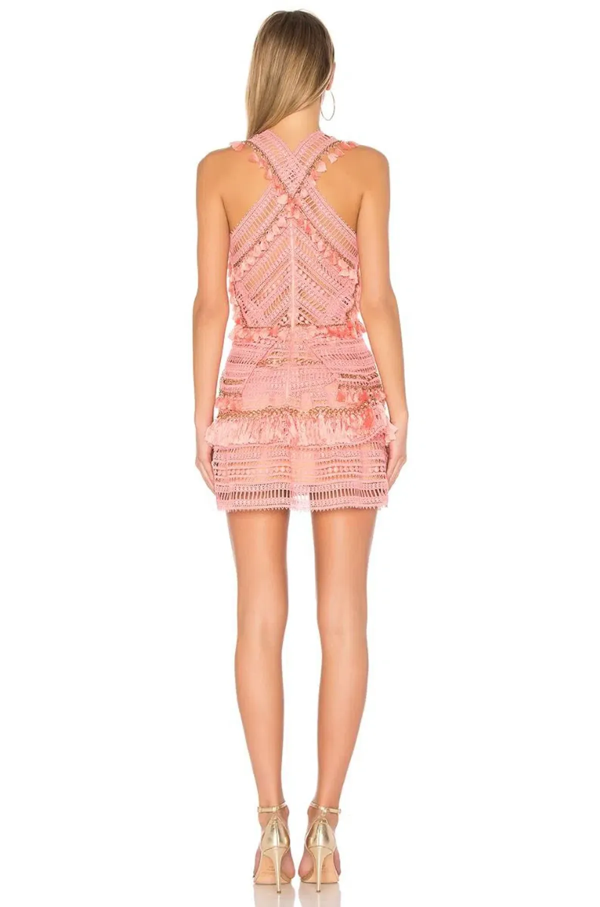 Thurley Foxtrot Mini Dress Flamingo Pink Size 10 - Image 3