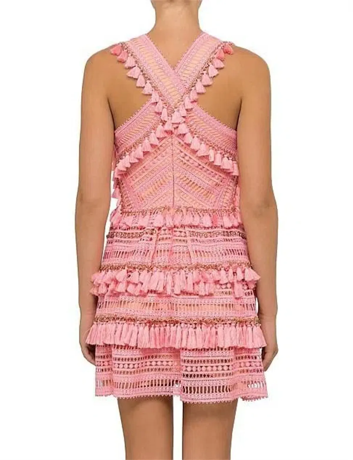 Thurley Foxtrot Mini Dress Flamingo Pink Size 10 - Image 4