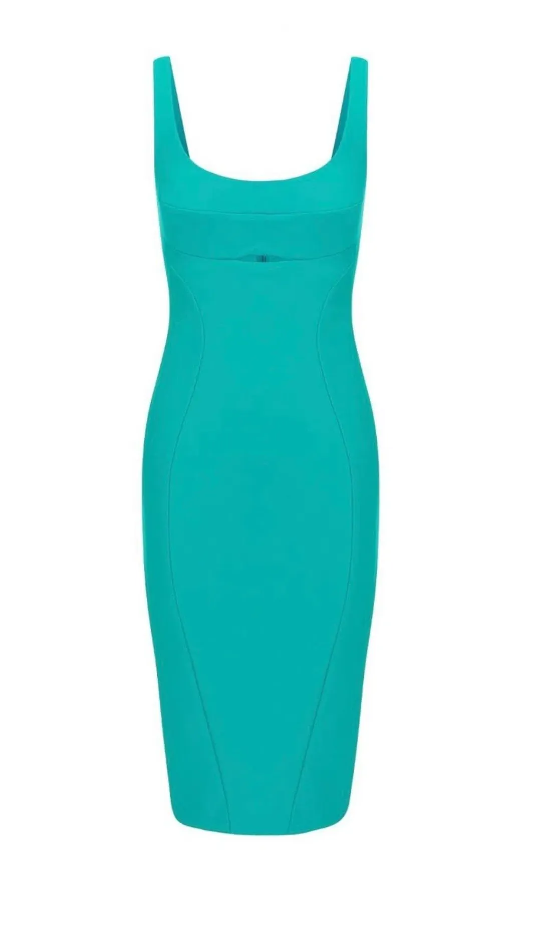 Sheike Turquoise Aqua Midi Dress Size 6 for rent on The Volte - main image