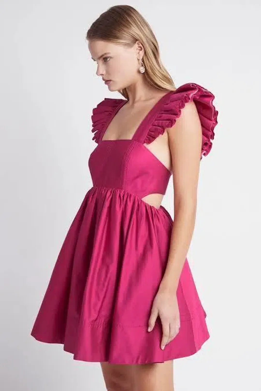 Aje Midsummer Mini Dress Carmine Size 8 for rent on The Volte - main image