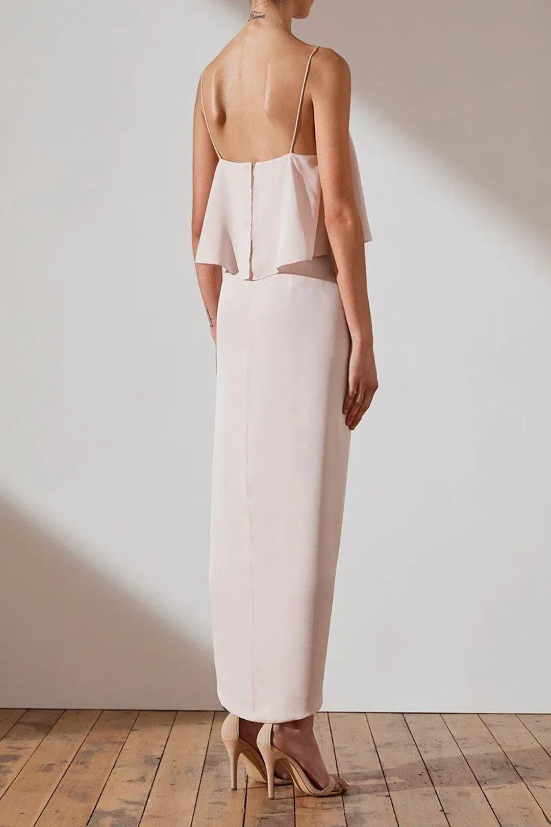 Shona Joy Luxe Cocktail Frill Dress for rent on The Volte - main image