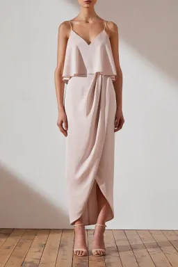 Shona Joy Luxe Cocktail Frill Dress for rent on The Volte - image 2