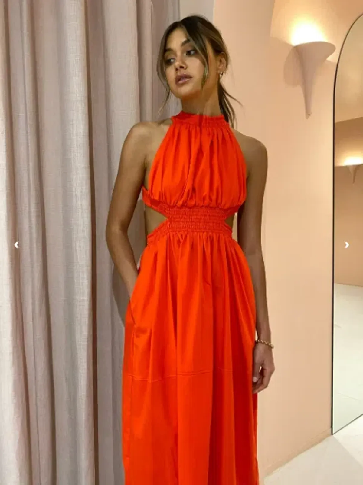 Camilla and Marc Pollina Sleeveless Midi Dress Red Size 8 - Image 3