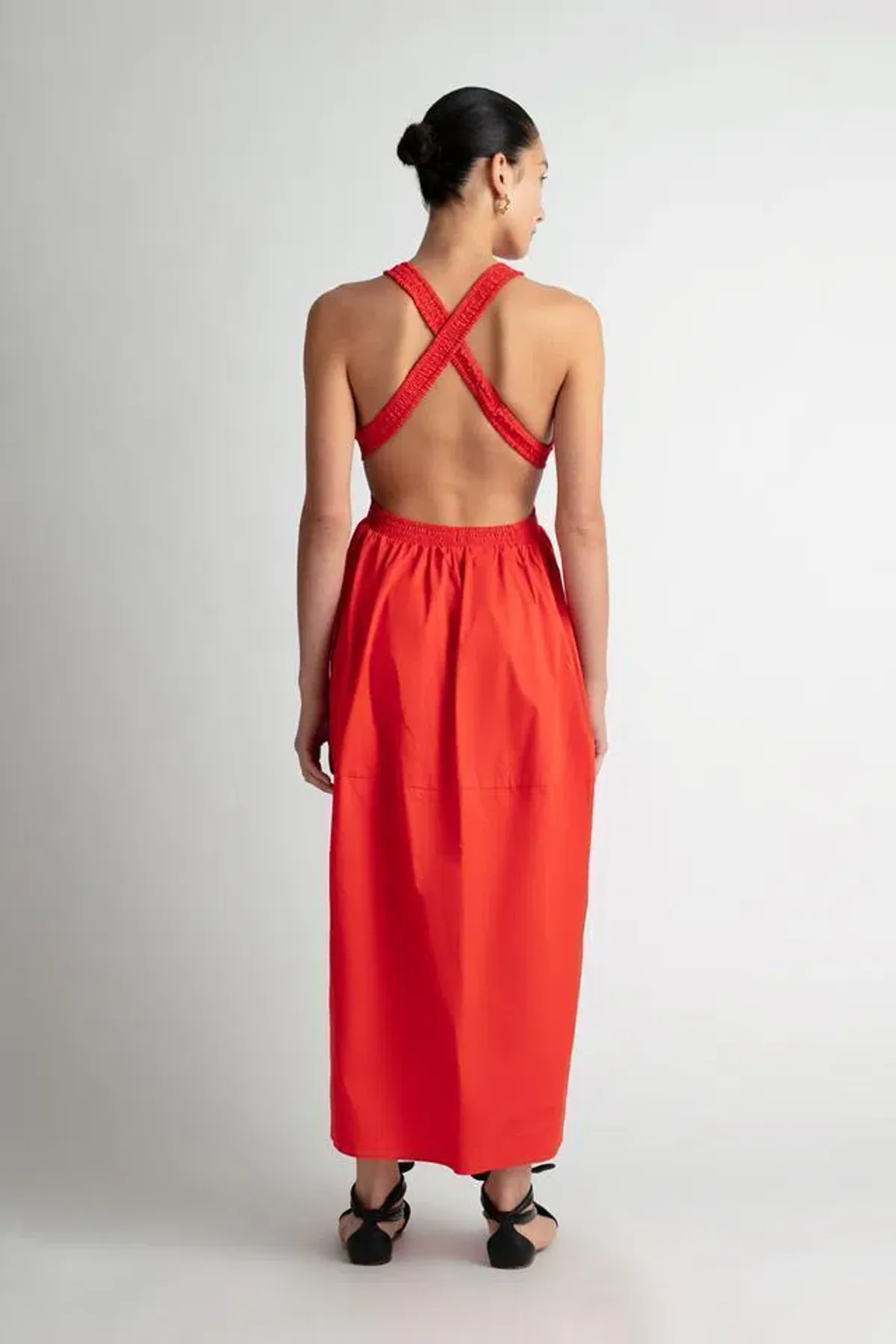 Camilla and Marc Pollina Sleeveless Midi Dress Red Size 8 - Image 2