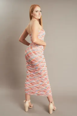 Ruby Cherry Mesh Tube Dress Print Size 6 for rent on The Volte - image 3