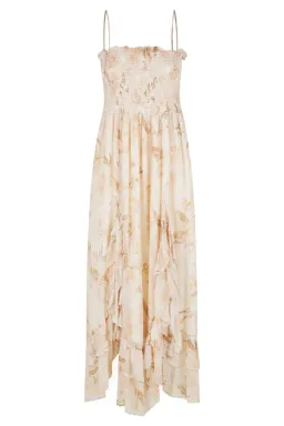 Shona Joy Shirred Midi Dress Print Size 8 for rent on The Volte - image 6