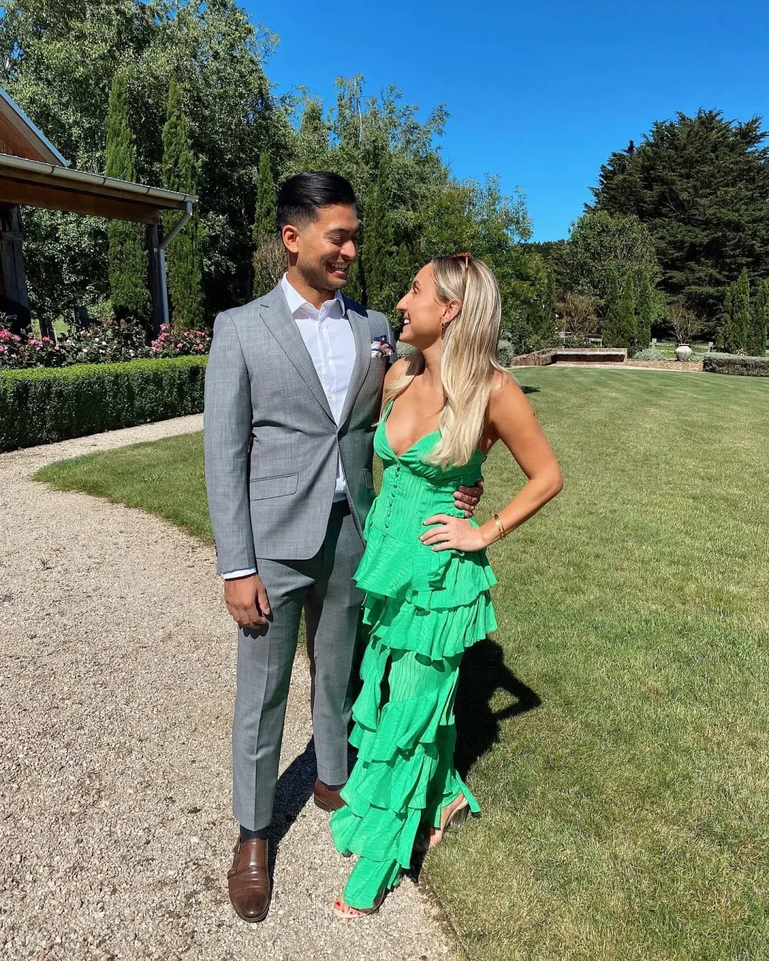 Barcelona Maxi Dress Emerald Green Size AU 6 for rent on The Volte - main image