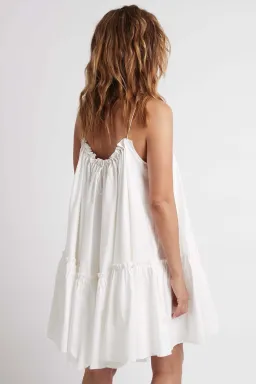 Aje Midsummer Swing Mini Dress Ivory for rent on The Volte - image 2