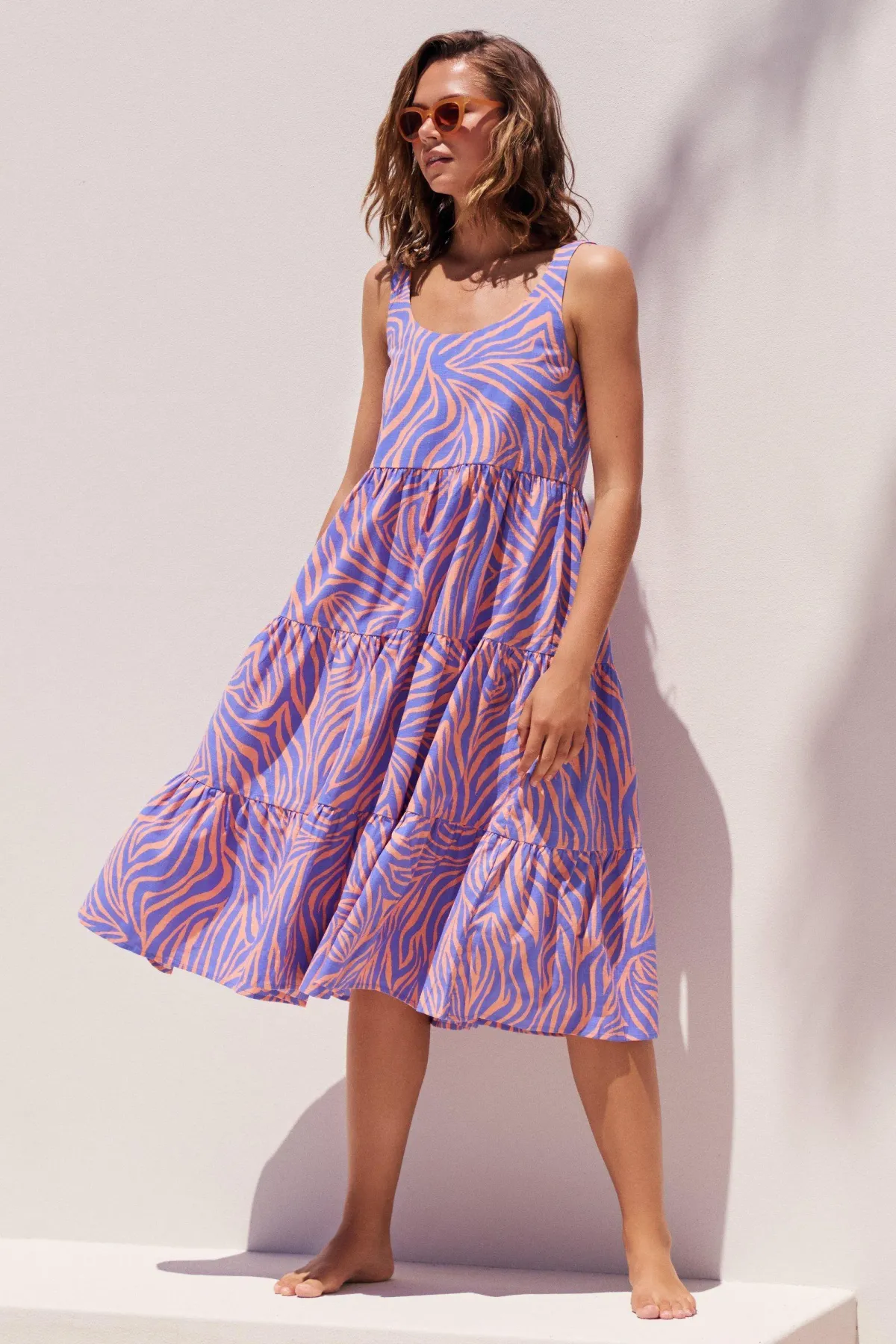 Mister Zimi Winifred Midi Dress In Mauritius Size 8 - Image 1