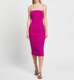 MISHA Irisa Fuschia midi dress for rent on The Volte - image 1