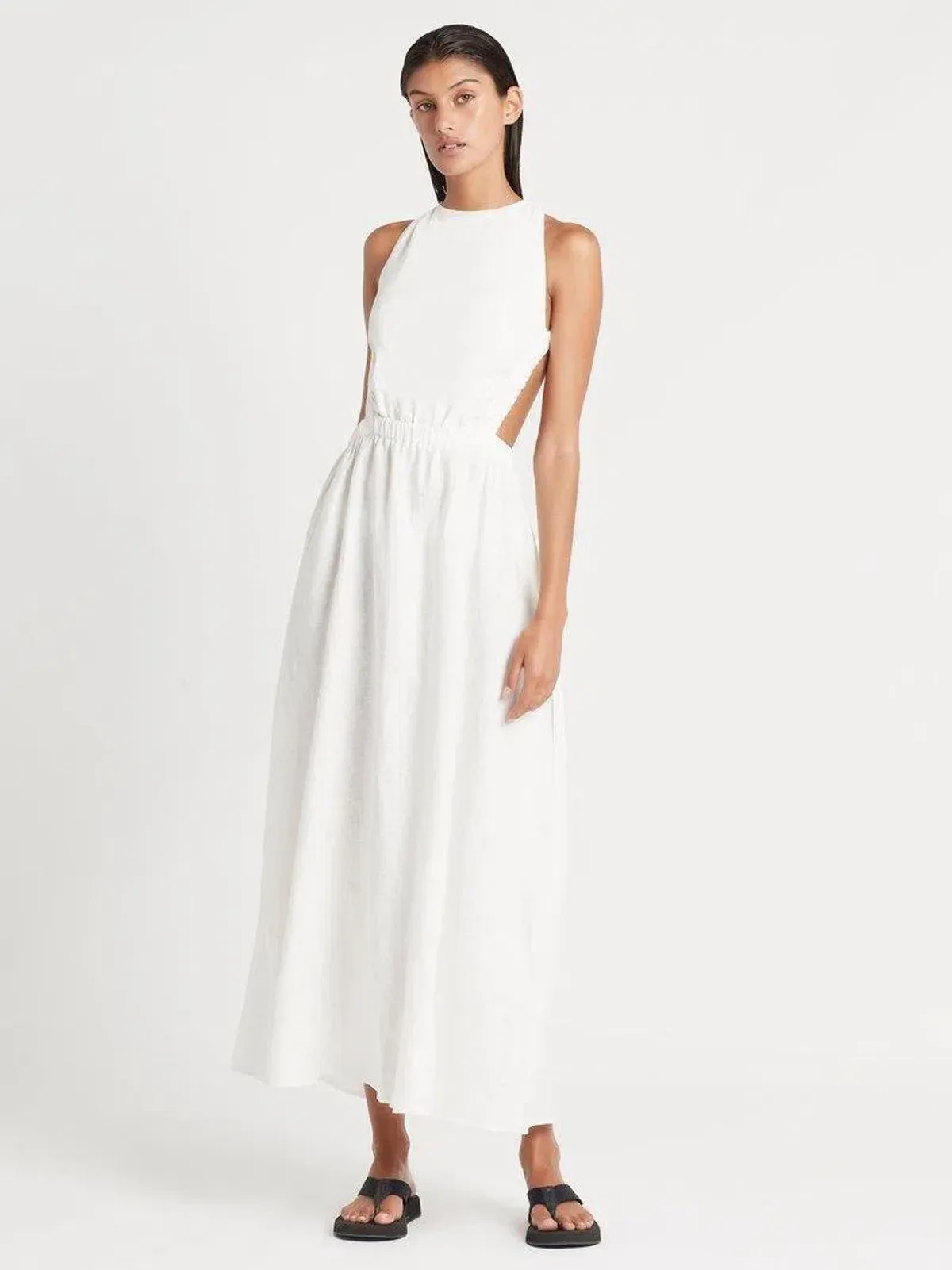 Sir the Label Alena Linen Maxi Dress White Size 8 - Image 1
