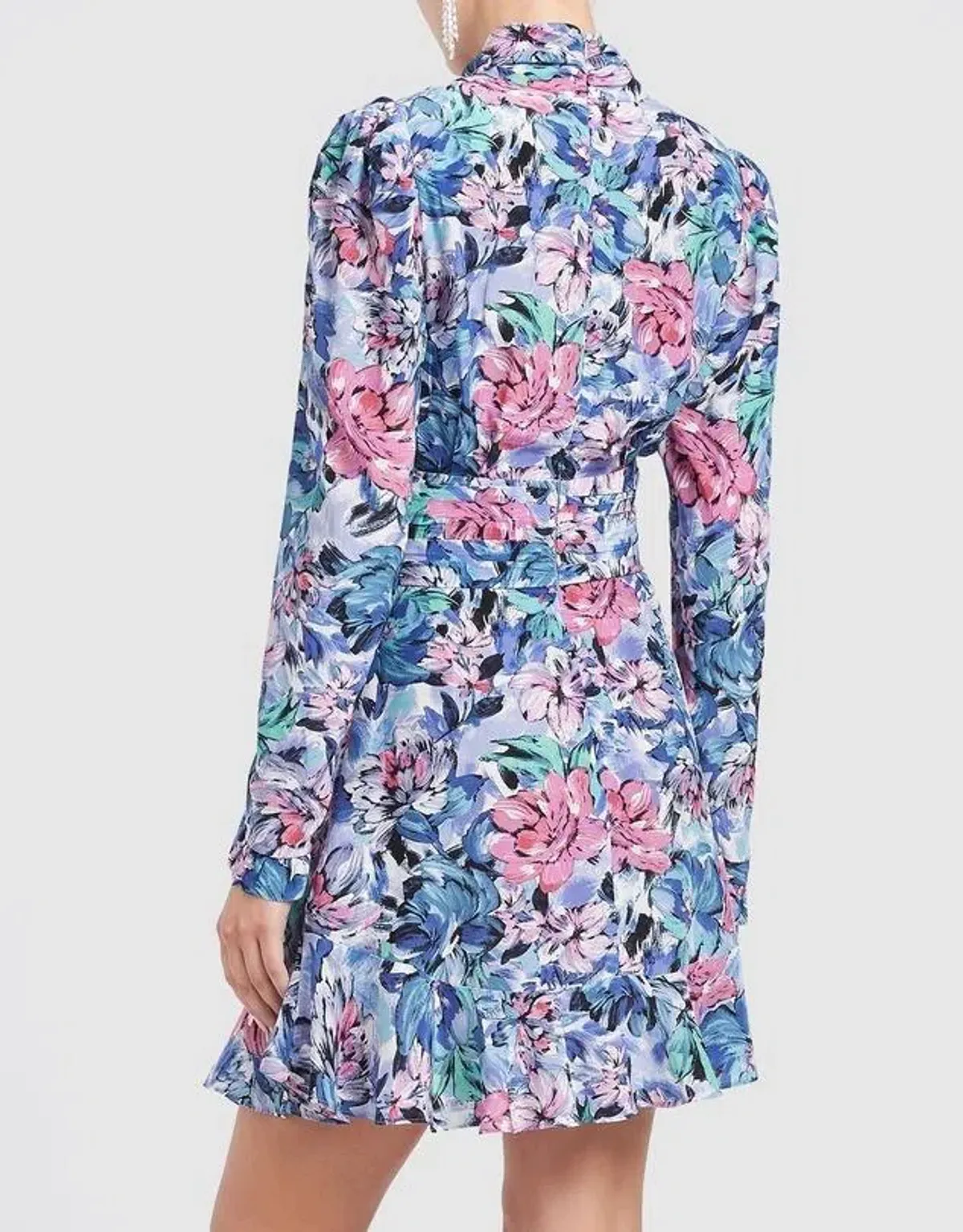 Rebecca Valance La Violette Mini Dress Floral Size 8 - Image 3