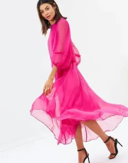 Camilla and Marc Dylan Midi Dress in Hot Pink Size 8 for rent on The Volte - image 2