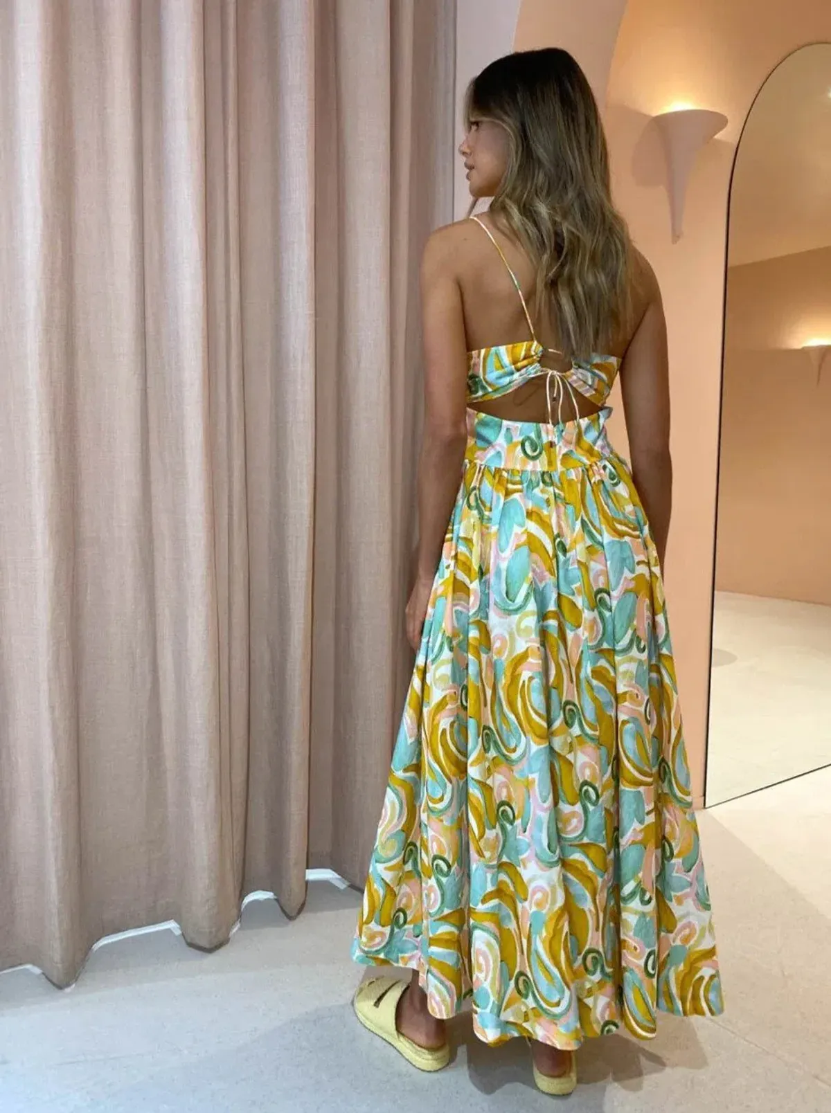 Steele Allegro Jasmine Midi Dress Print Size Medium - Image 2