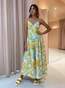 Steele Allegro Jasmine Midi Dress Print Size Large for rent on The Volte - image 1
