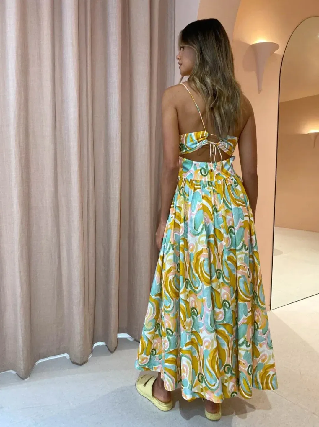 Steele Allegro Jasmine Midi Dress Print Size Large for rent on The Volte - main image