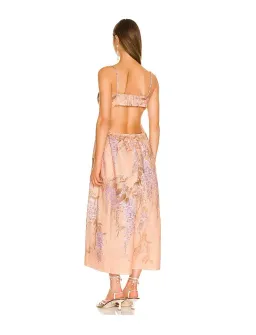 Zimmermann Rosa Bralette Midi Dress Floral Size 1 / Au 10 for rent on The Volte - image 3