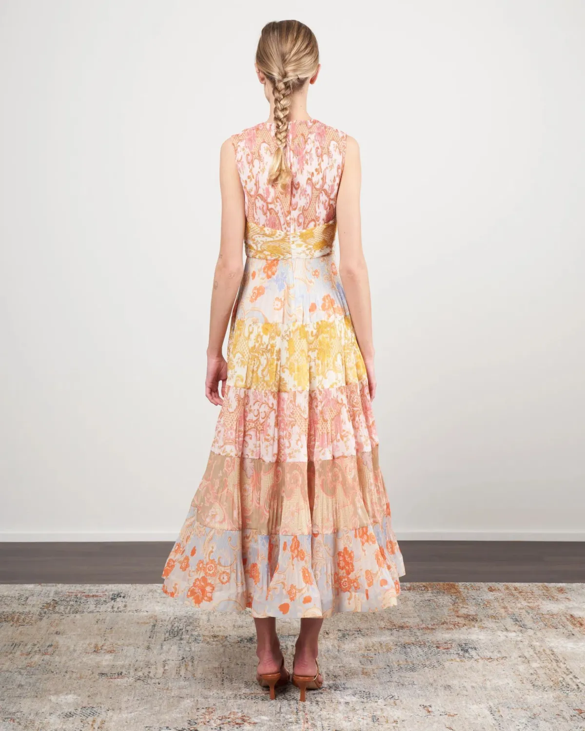 Zimmermann Postcard Pleated Midi Dress Splice Size 1 / Au 10 - Image 4