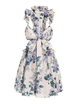 Zimmermann Cassia Ruffle Mini Dress Floral Size 10 for rent on The Volte - image 4
