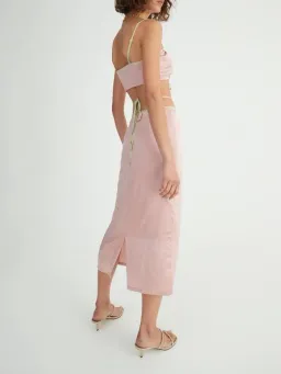Hansen and Gretel Cali Top & Mariika Skirt in Blush / Melon Size 2 for rent on The Volte - image 2