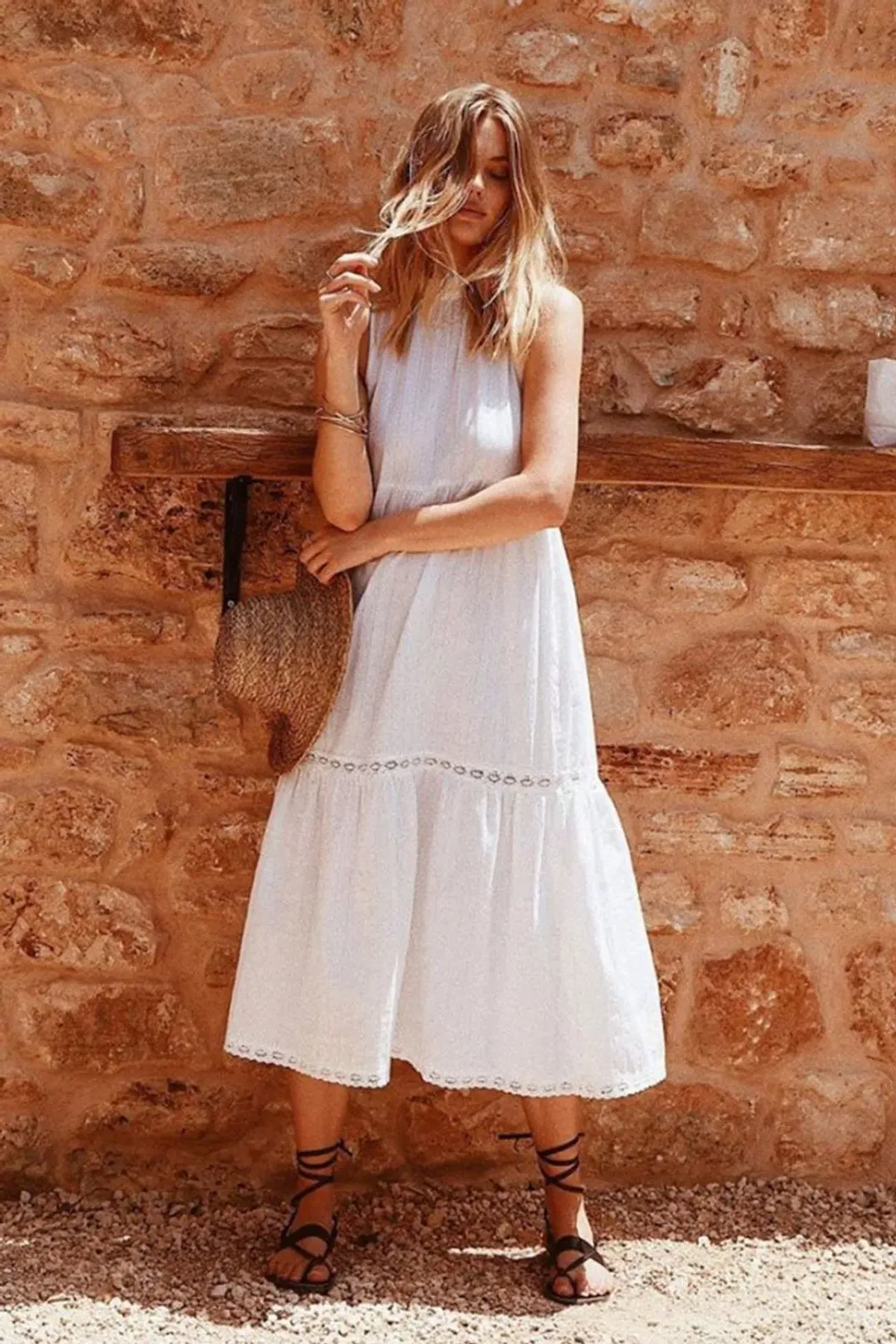 Maurie and Eve Florence Dress White Size 12 for rent on The Volte - main image