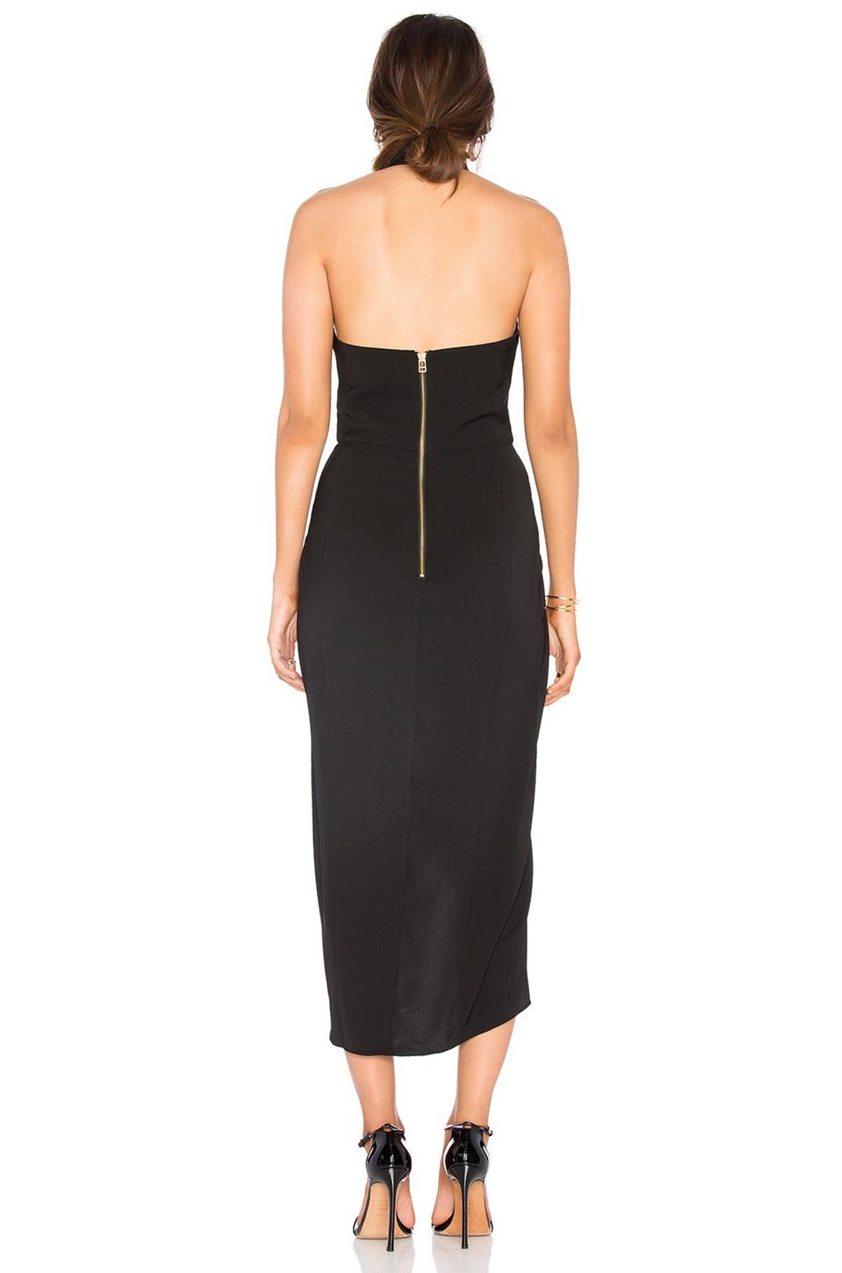 Shona Joy Knot Draped Dress Black Size 6 - Image 3