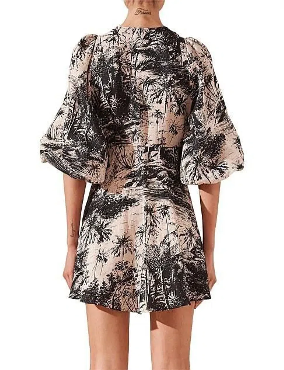 Shona Joy Mini Linen Cocktail Dress Size 8 - Image 2