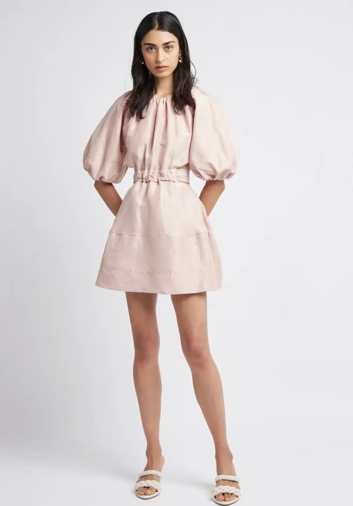 Aje Psychedelia Cut Out Mini Dress Blush Size 8 for rent on The Volte - main image