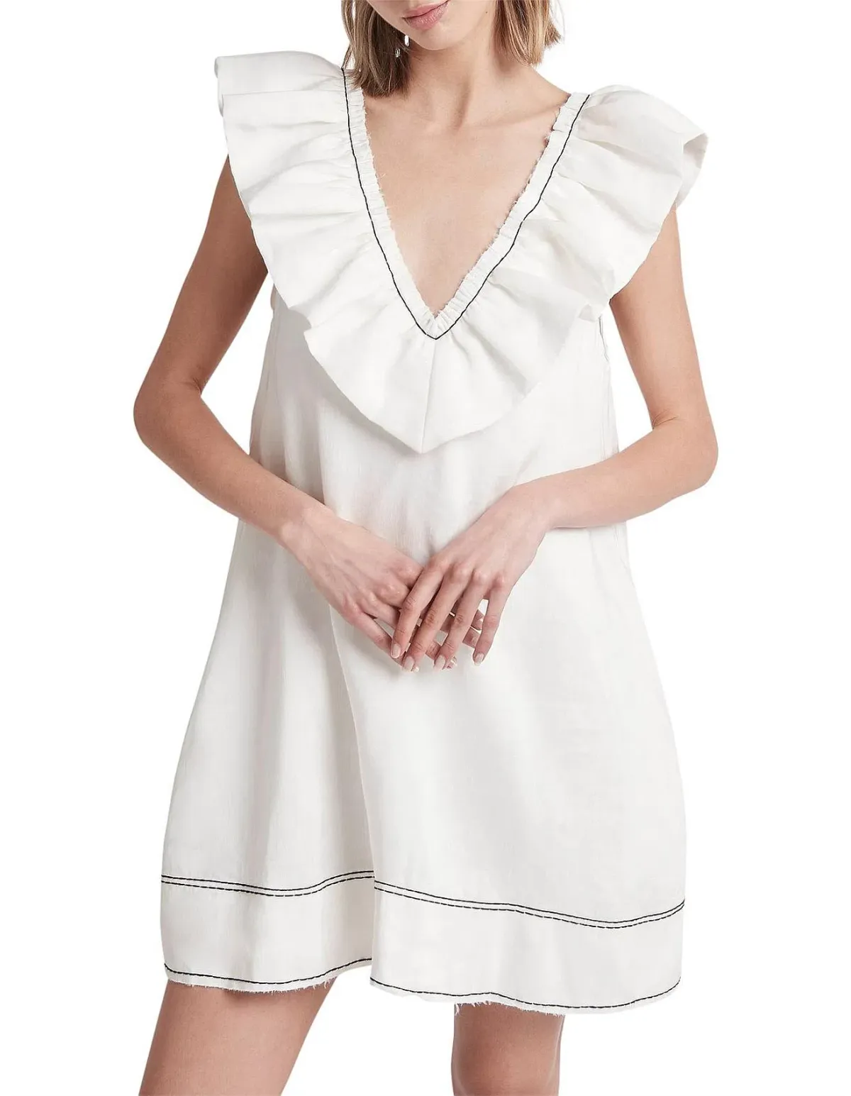 Aje Solitude Sleeveless Mini Dress White Size 10 - Image 4