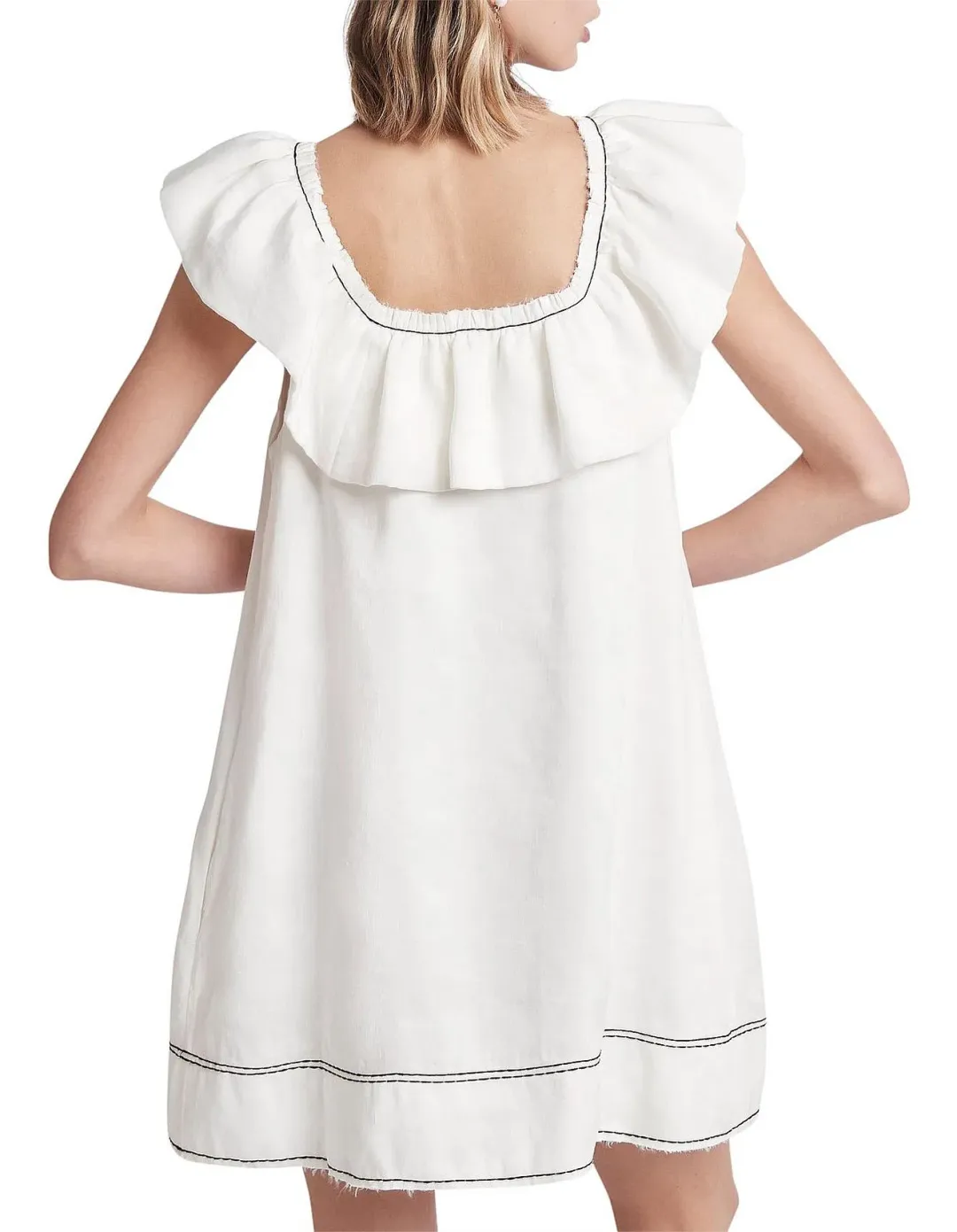 Aje Solitude Sleeveless Mini Dress White Size 10 for rent on The Volte - main image