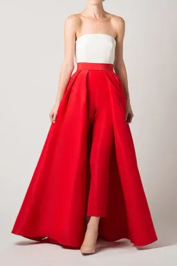 Alexia Maria Strapless Bustier White and Convertible Skirt Red Set Size 8 for rent on The Volte - image 1