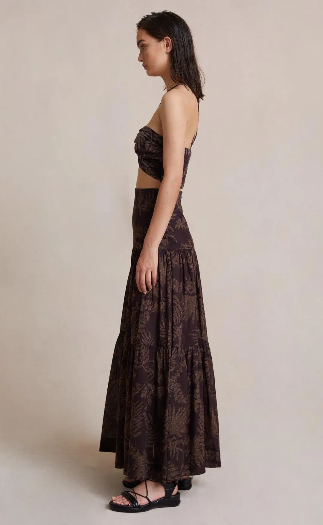 Bec & Bridge Desert Palm Top and Maxi Skirt Set Print Size 8 for rent on The Volte - main image