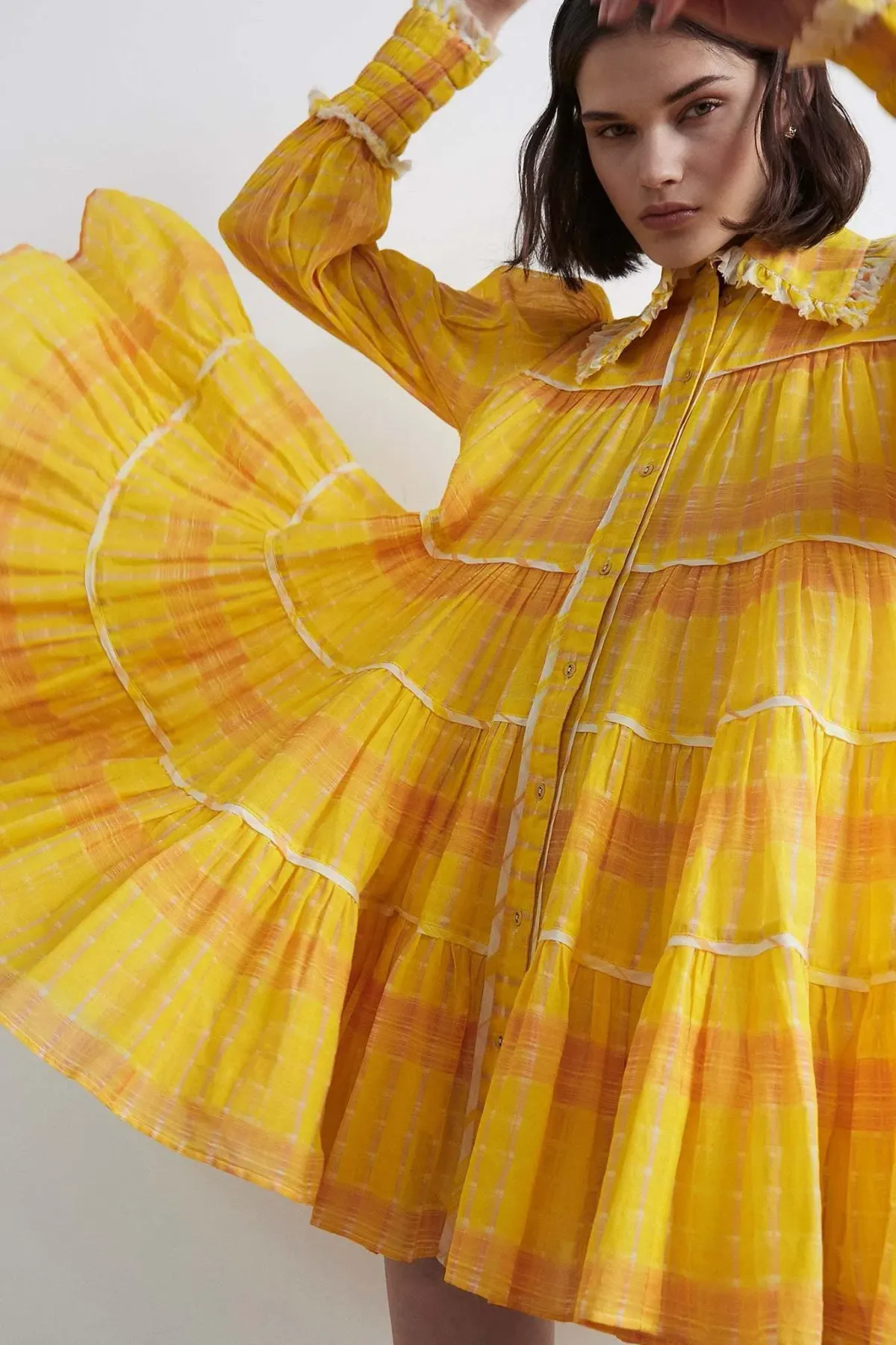 Aje Wilderness Smock Dress Print Size 6 - Image 5