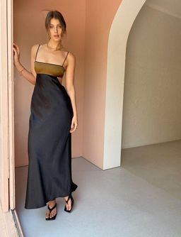 Bec & Bridge Agatha Cut Out Midi Dress Black/Copper Size AU 6 for rent on The Volte - image 8