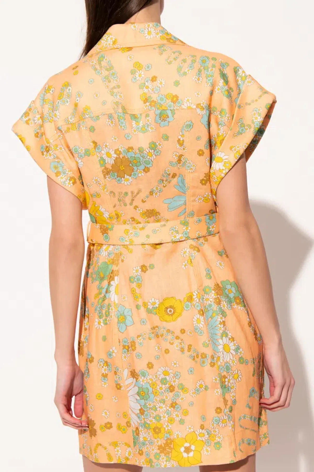 Zimmermann Lola Roll Cuff Mini Dress Print Size 12 - Image 4