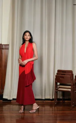Acler Flora Dress Red Size 8 for rent on The Volte - image 4