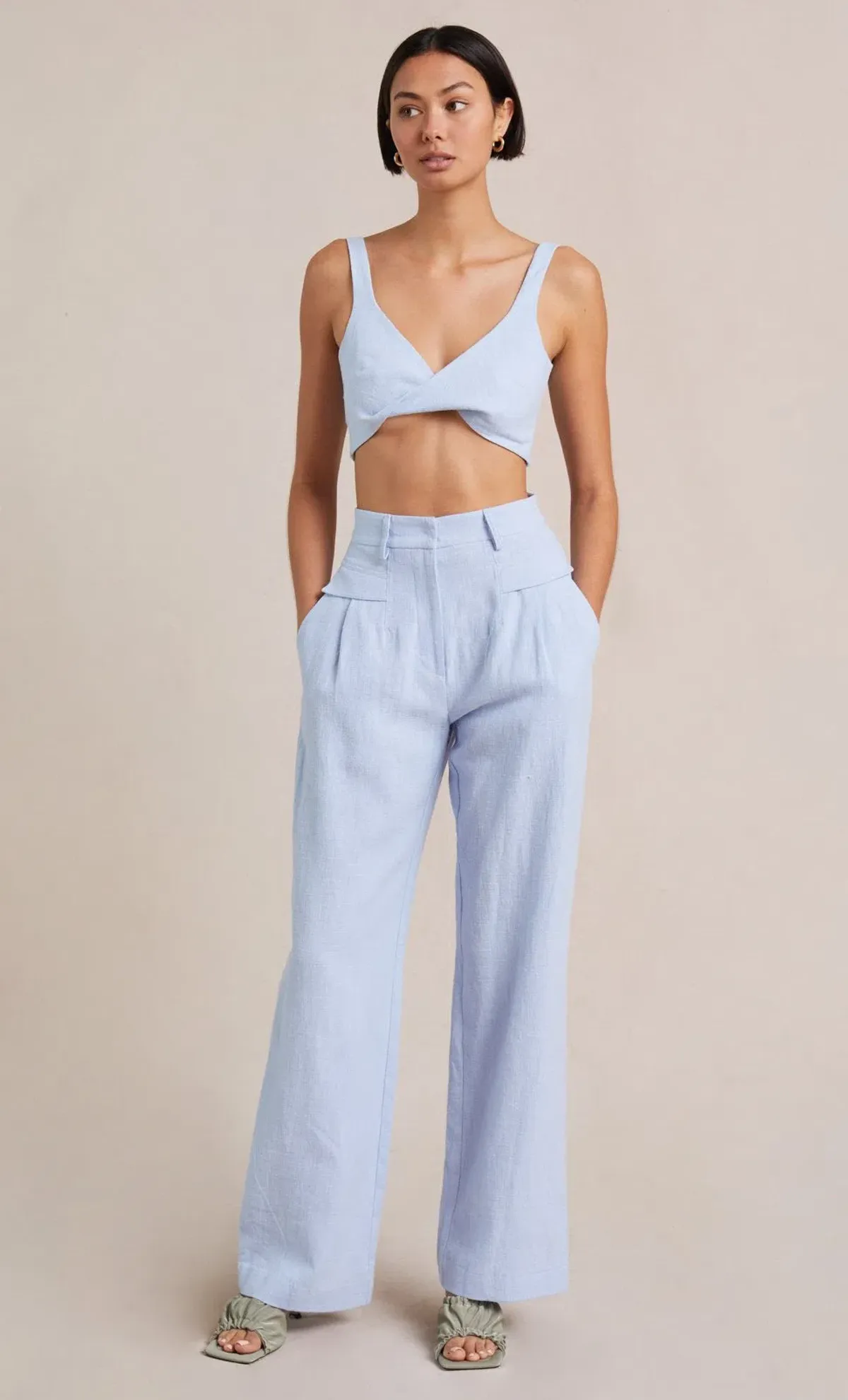 Bec and Bridge Phoebe Top and Pants Set Blue Size 8 for rent on The Volte - main image