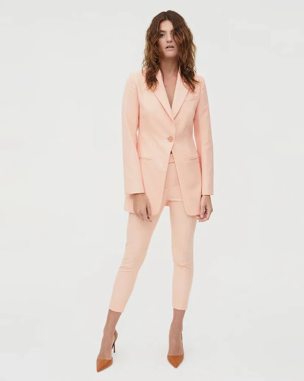 Manning Cartell Pop Swagger Blazer & Pant Set in Peach Size 8 for rent on The Volte - main image