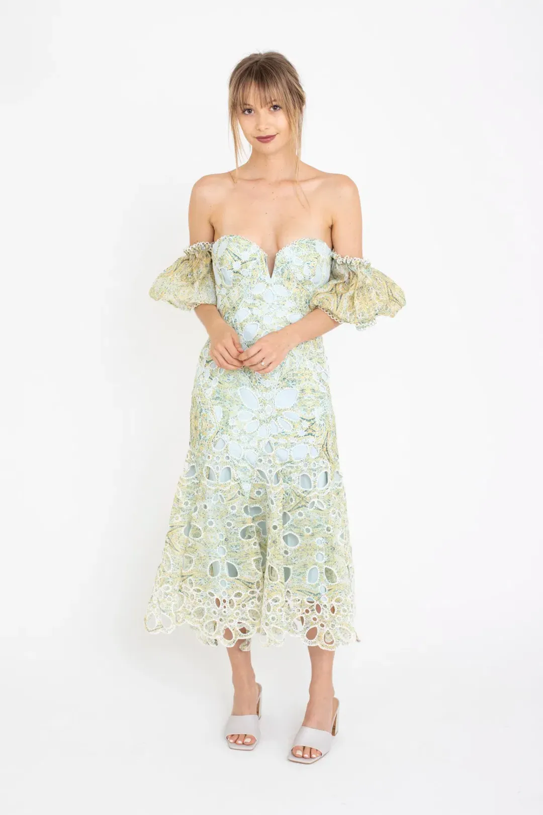 Acler Holland Dress Green Size 6 for rent on The Volte - main image