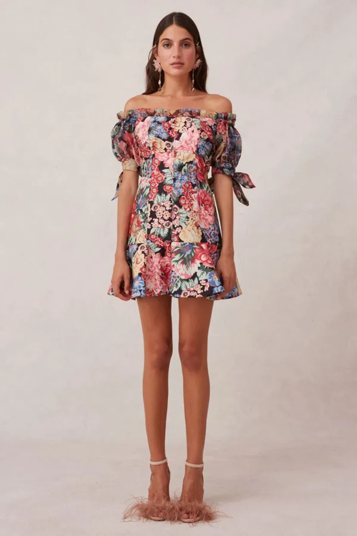 Keepsake The Label Runaway Dress in Black Hydrangea Print Size 8 - Image 4