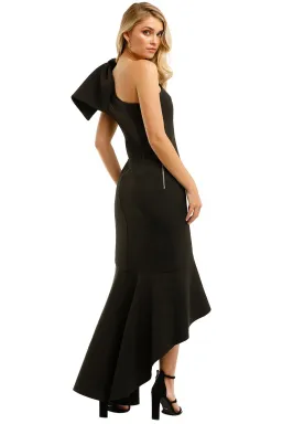 By Johnny Tie Shoulder Wave Gown Black Size 6 for rent on The Volte - image 3