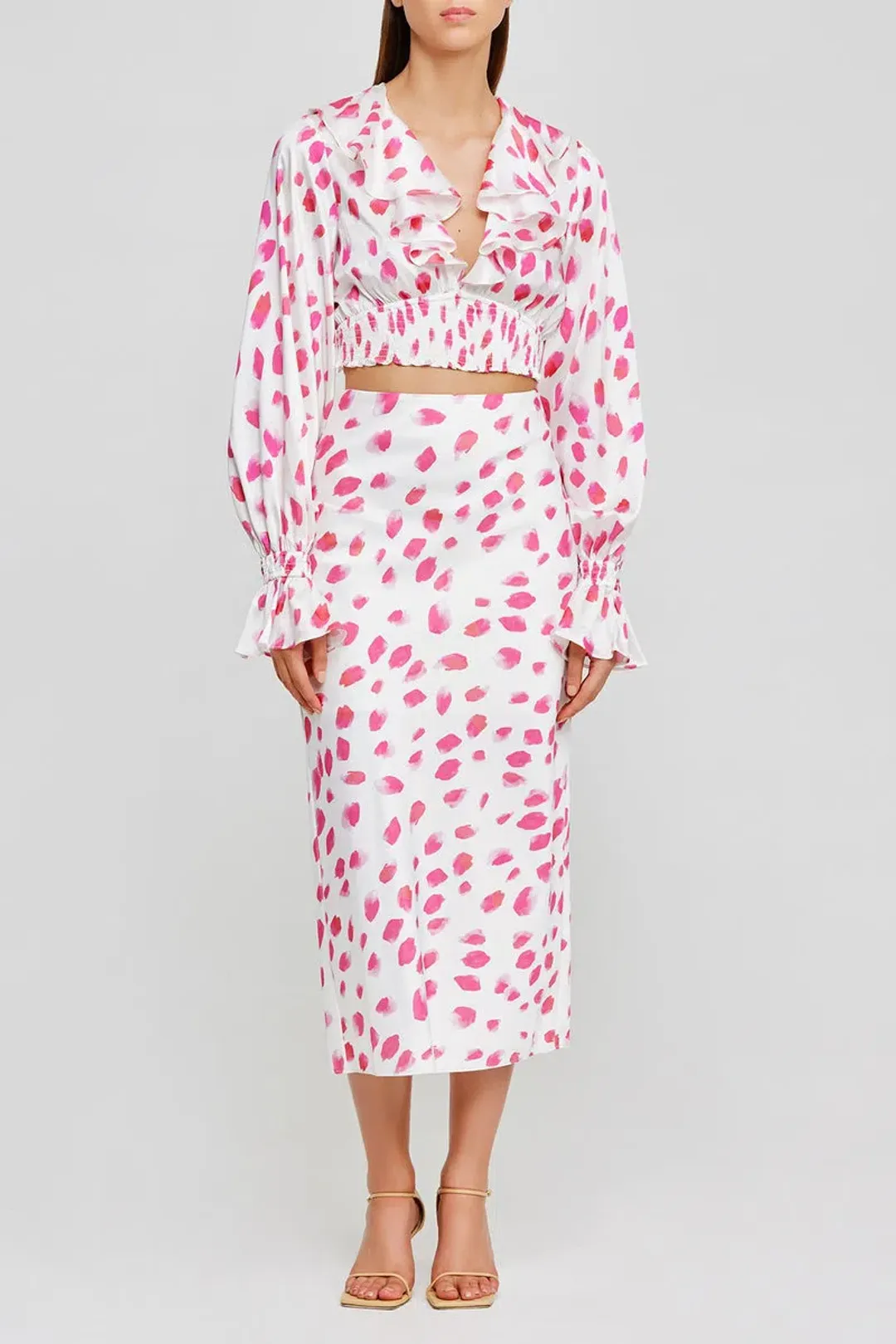 Significant Other Penny Skirt and Coco Top Set in Rose Petal Print Size 6 for rent on The Volte - main image