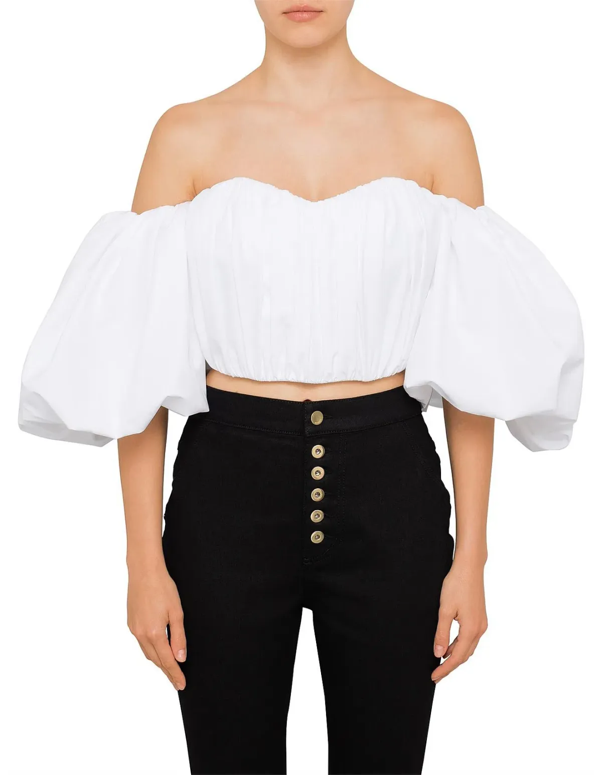 Ellery Bachelorette Rouched Corset Top White Size 10 - Image 1