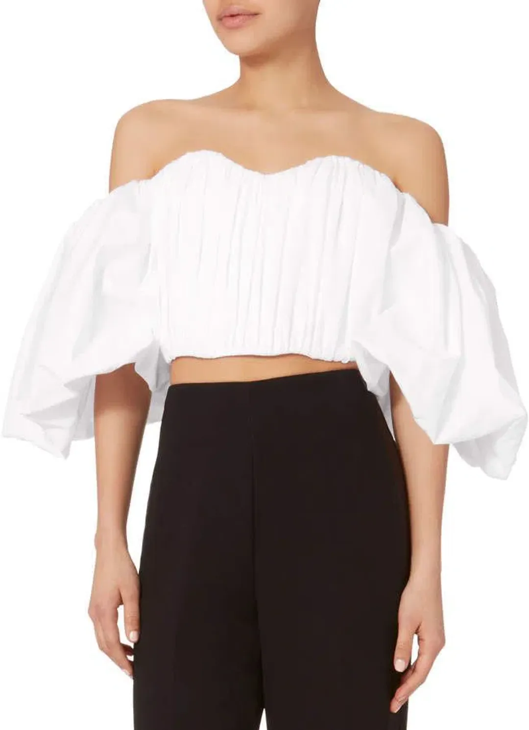 Ellery Bachelorette Rouched Corset Top White Size 10 for rent on The Volte - main image