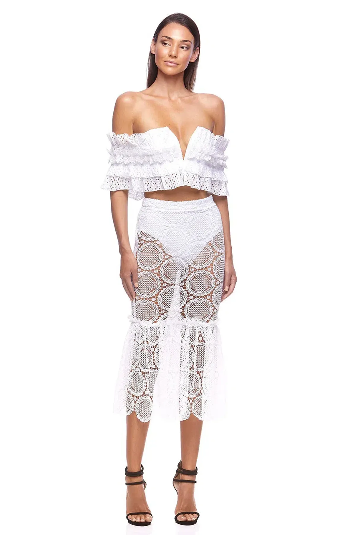 Eliya the Label Annie Skirt White Size 10 for rent on The Volte - main image